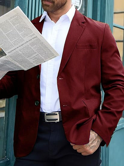 Men's Jacket Thin New Smart Casual Suit Suede Slim Jacket with Lining Single Breasted Coat European Size M-XXL
