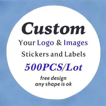500PCS Custom Stickers and Customized Logos Wedding Birthday Gift Box Stickers Design Your Own Labels Personalize Stickers