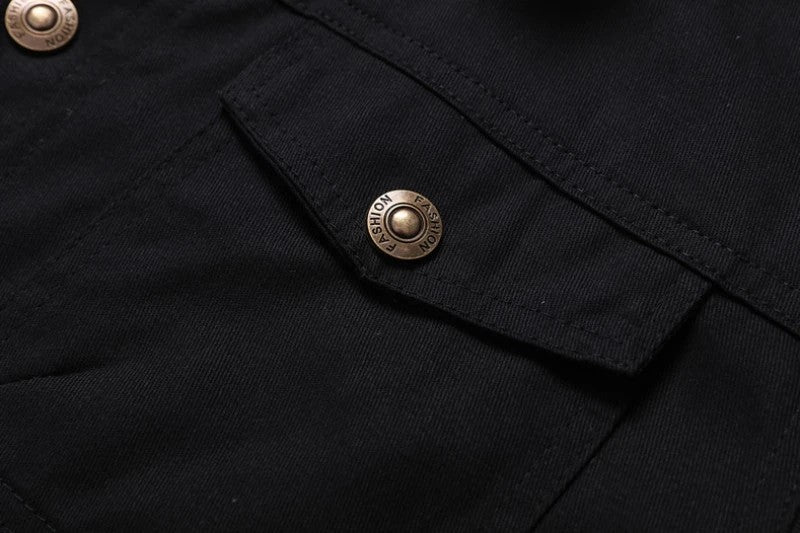 New Winter Men's Bomber Jacket High-quality Plush Thicken Wool Cargo Jackets Lapel Button-up Thick Warm Coat for Men Outwear 5XL