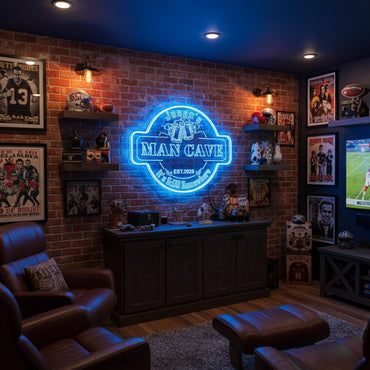 Custom Bar Neon Sign,Custom Man Cave Neon Sign,Personalized Light Up Man Cave Signs,Home Bar Decor,Beer Cave Decor,Gifts for Men