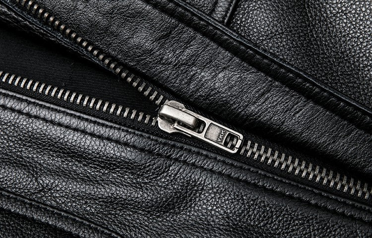 Wholesales.100% Genuine Leather jacket.Classic casual black Men cowhide clothes.quality plus size leather coat.Father's gift