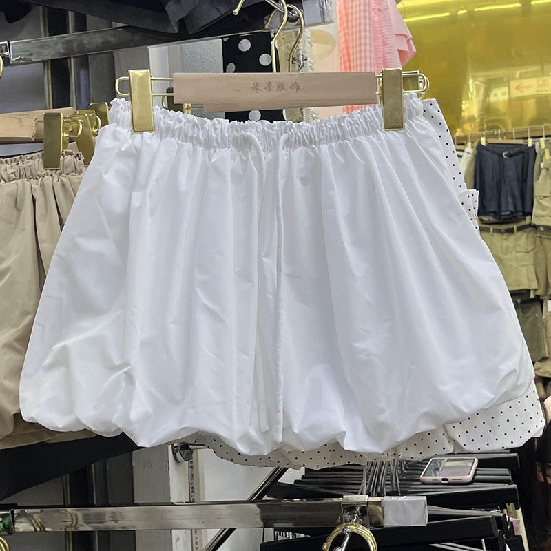 Vintage Sweet Bud Skirt Women A-line Lace-up High Waist Female Mini Skirts Falda