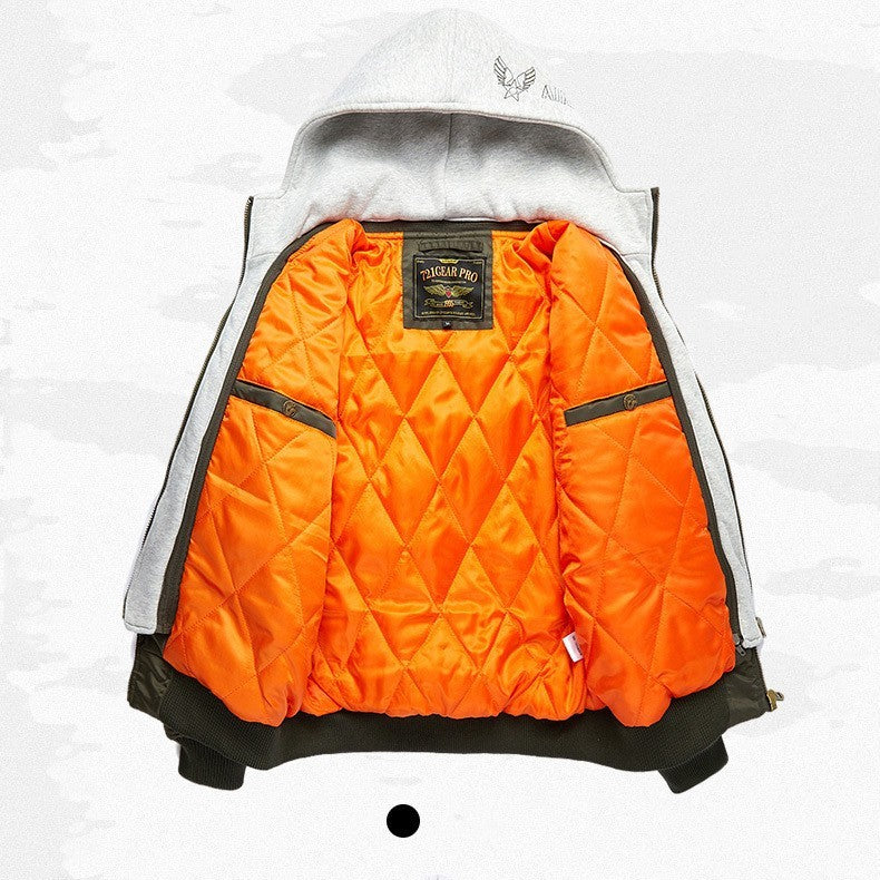 Winter Thick Hooded Bomber Jacket Men Military Windbreaker Multi-pocket Air Force Coats Male Autumn Streetwear Baseball Jackets