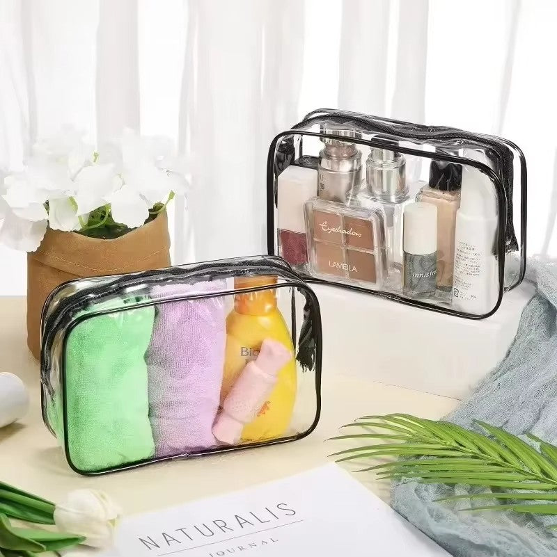 1/3pc Travel Organizer Bath Toiletry Wash Storage Bag Multifunction Large Capacity Waterproof Transparent With Zipper Women Gift
