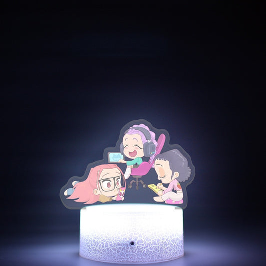 KPop K-POP Demon Hunters Kawaii Zoe Rumi Mira Saja Boys Superstar Monochrome Light Remote Control 16 Color Light Night Light