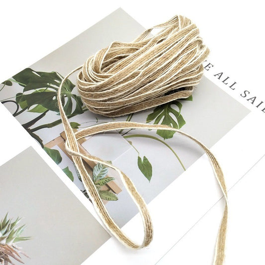 10M Natural Jute Burlap Ribbon Rustic Vintage Wedding Decor 5mm Width Hessian Lace Tape Christmas Birthday Party Supplies DIY