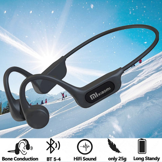 B33 Bone Conduction Earphones Bluetooth 5.4 Wireless Headphones HD Clear Mic Sports Headset for Workout Running Driving