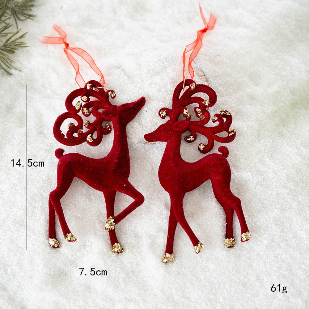 1/10PCS Red Velvet Christmas Tree Accessories Carriage Garland Hanging Holiday Party Celebration Decorations