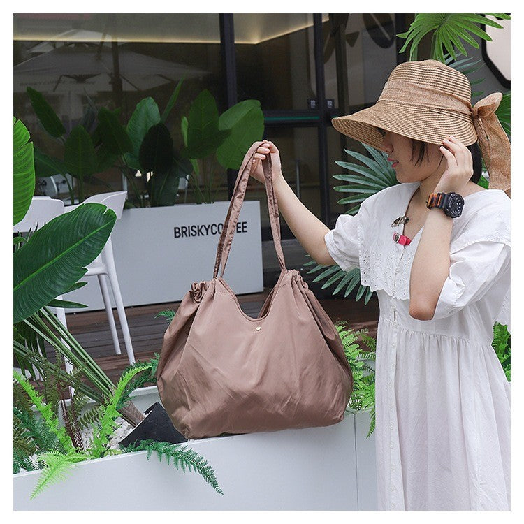 Fashion Foldable Shopping Bag Environmental Protection Large Capacity Supermarket Shopping Portable Folding Bag Out Handbag