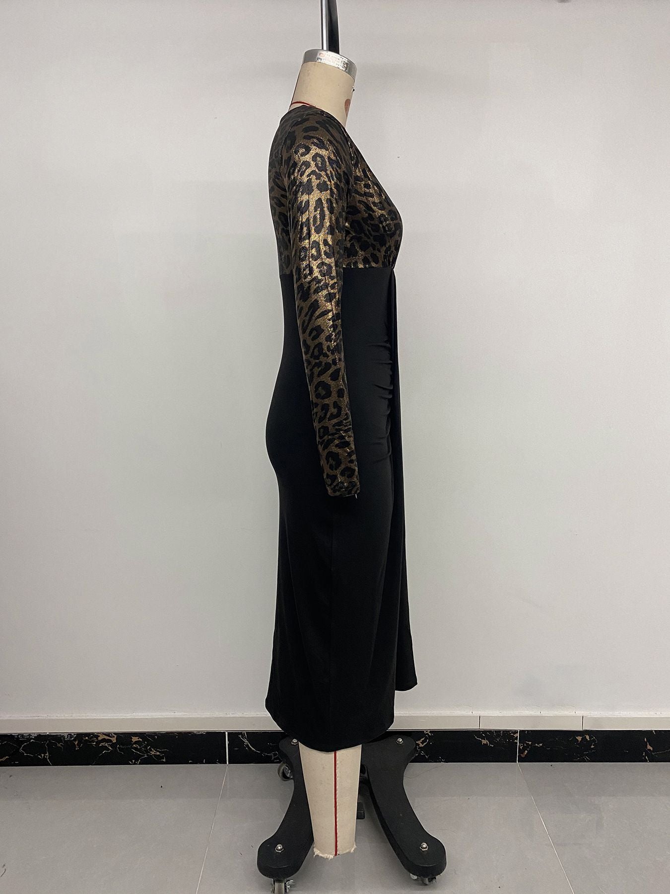 Women's Elegant Dress Autumn And Winter New Slim And Sexy Royal Sister Style Spliced ??slit Fashion Dresses For Women Vestidos