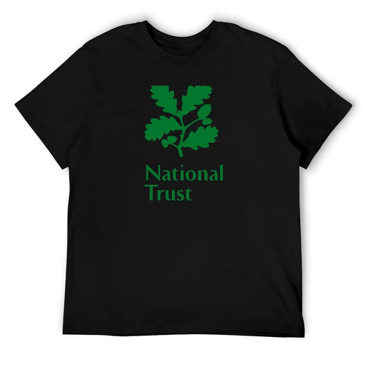 National Trust green logo T-Shirt t shirt man cotton t shirt man plain T-Shirt