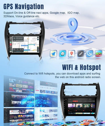 10.1inch Car Radio for Toyota Camry 2012 2013 2014 with Wireless Carplay Android Auto, Bluetooth WiFi GPS SWC, 2G+32G(NOT J.B.L)