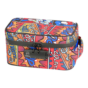 Large Smell Proof Case With Lock Mushroom Print Travel Portable Storage Bag with Handle