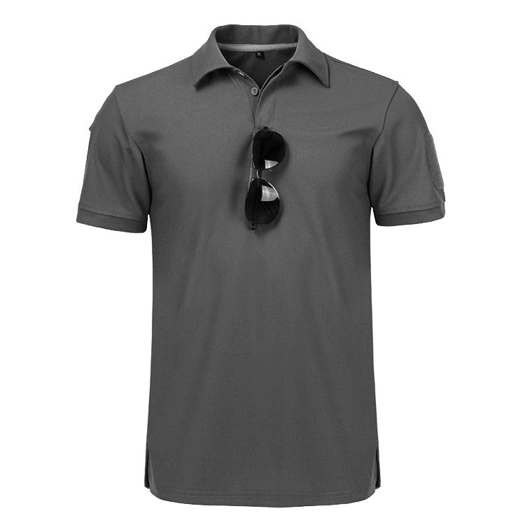 Men's Quick Dry Embroidered Polo Shirts Summer Custom Plus Size Military Clothes Tactical Plain Turn-down Army T-shirts