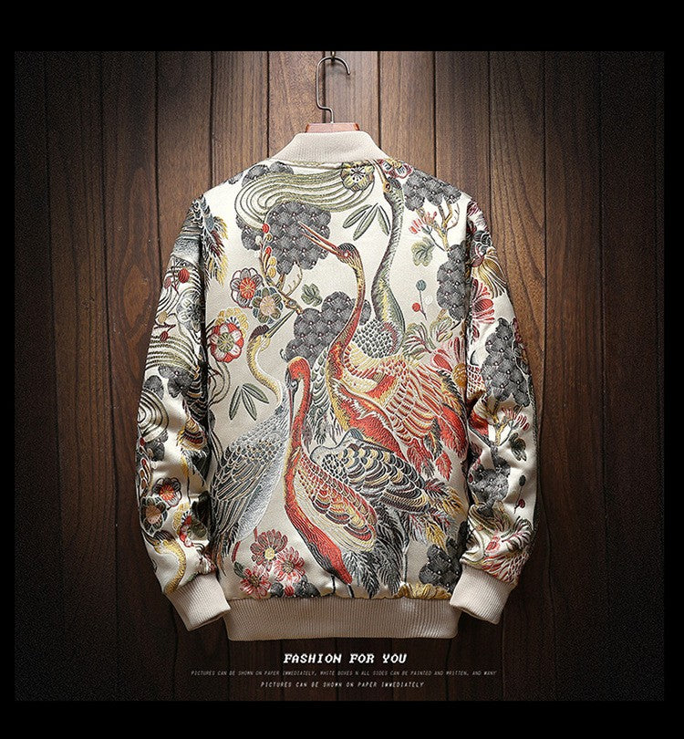 2022 New Japanese Embroidery Men's Jacket Coat Men's Hip Hop Street Clothing Men's Jacket Bomber Jacket Men's Clothing Plus size