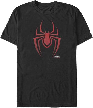 Marvel Men's Miles Morales Icon T-Shirt Pure Cotton Spider-Man T-shirt Versatile Fashionable Comfortable with Printed Patterns