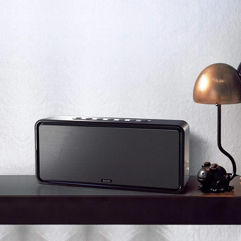 Caixas de Som Bluetooth DOSS SoundBox XL 32W, Alto-falante Estéreo Doméstico Bluetooth Sem Fio com Driver Duplo para Echo Dot, Celular, Tablet, TV