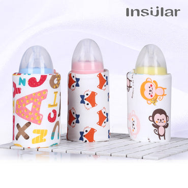 USB Baby Bottle Warmer Portable Travel Infant Baby Feeding Bottle Warmer Heater Thermostat Heated Cover Milk Bottle Heater Bags
