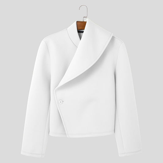 Stylish Casual Style Tops INCERUN New Men Deconstruction Design Solid Loose Jackets Handsome Male Long Sleeved Jackets Coat 2025