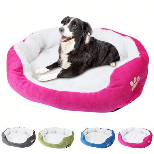 Cama de Pelúcia de Cordeiro Quente e Espessa para Animais de Estimação Pequenos e Médios 50*40CM