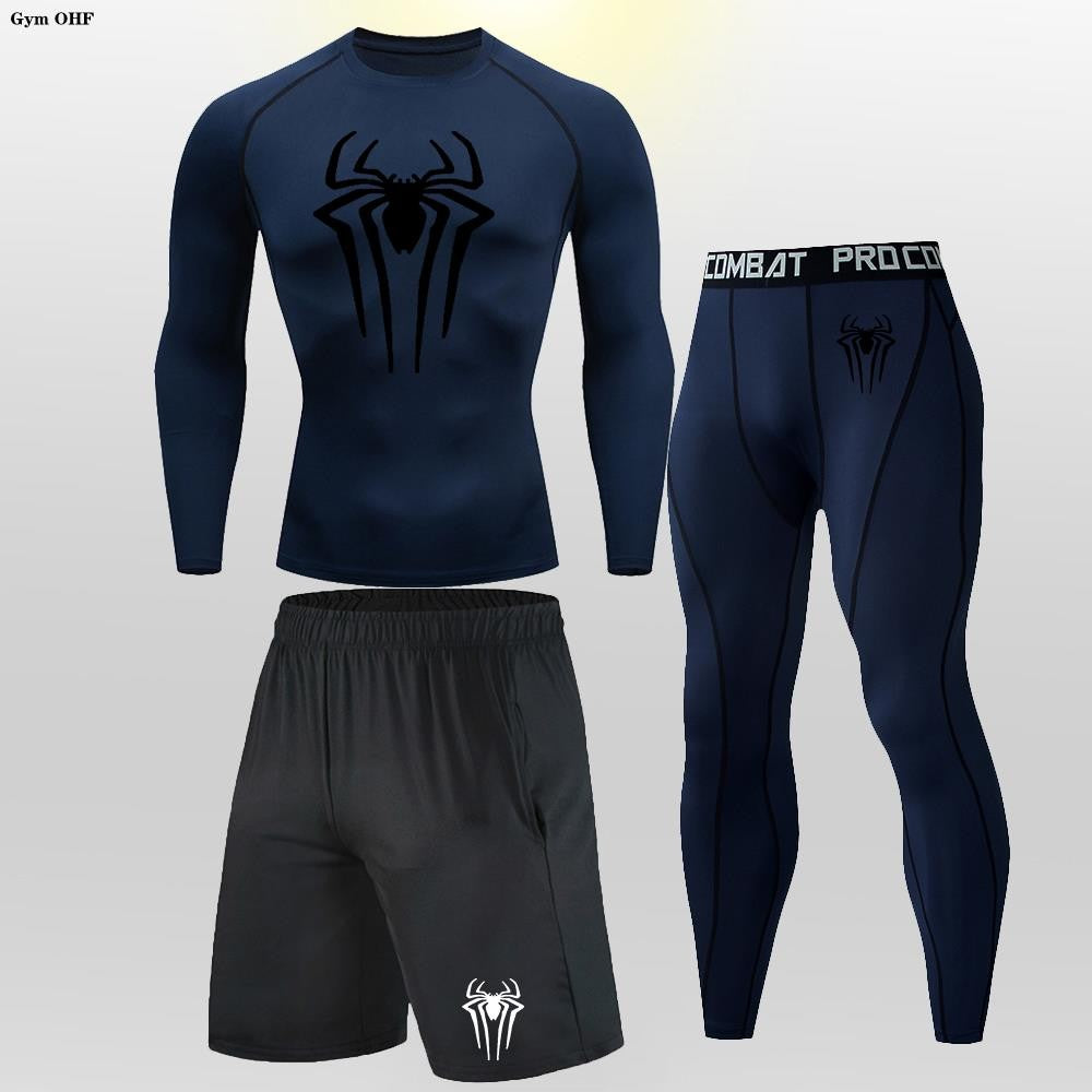 Thermal Man Underwear Set Spi/Der Compression T Shirt Leggings Yoga Sets Fitness