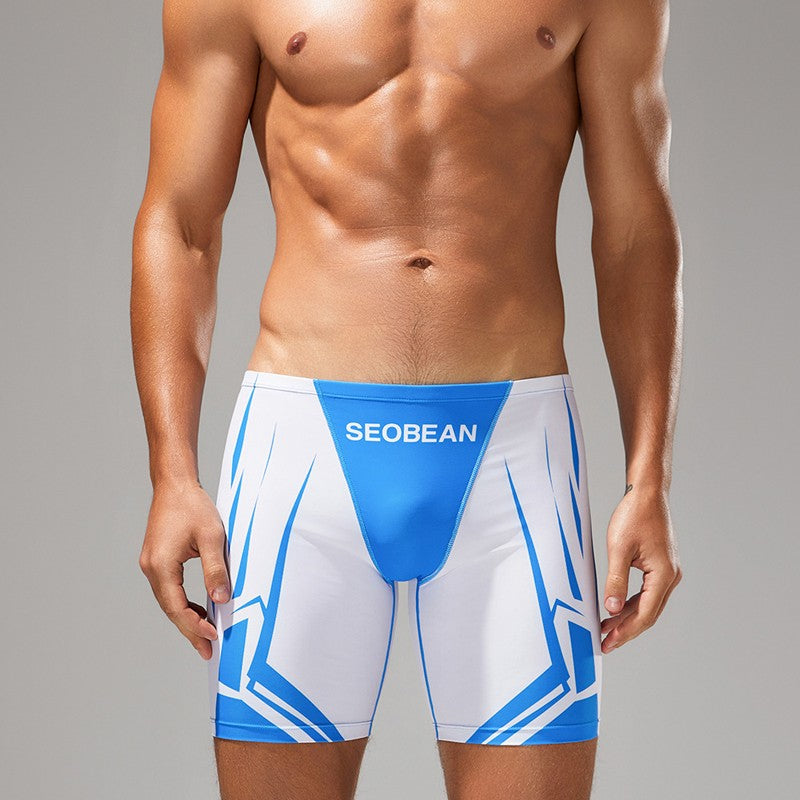 SEOBEAN Men's Low-Waist Boxer Shorts Swimming Trunks Hot Spring Pants Men's Swimsuit Comfortable Briefs Water Sports Gear