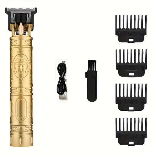 Electric Hair Clipper Professional Men's Hair Clipper LCD Display T-Blade Trimmer Zero Gap Cordless Rechargeable Men's Trimmer G