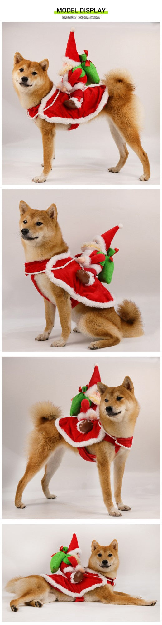 Fantasias de Natal para Cães Engraçadas de Férias, Papai Noel Montado, Roupa para Cães Pequenos e Grandes, Presente de Ano Novo para Cães