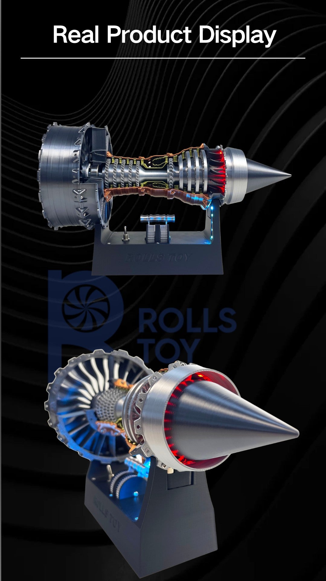 Trent 900 Ultra Precise Turbofan Model 200 Plus DIY Parts With Brushless Motor Engineering Student Training Kit