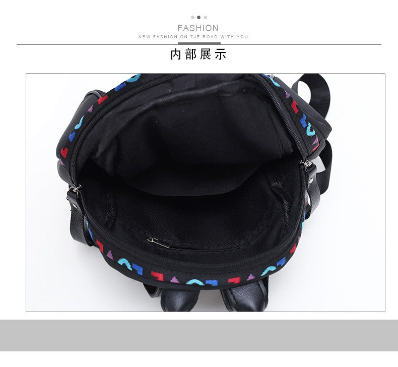 Nova mochila feminina de nylon Oxford versátil, design casual e antifurto, mochila leve