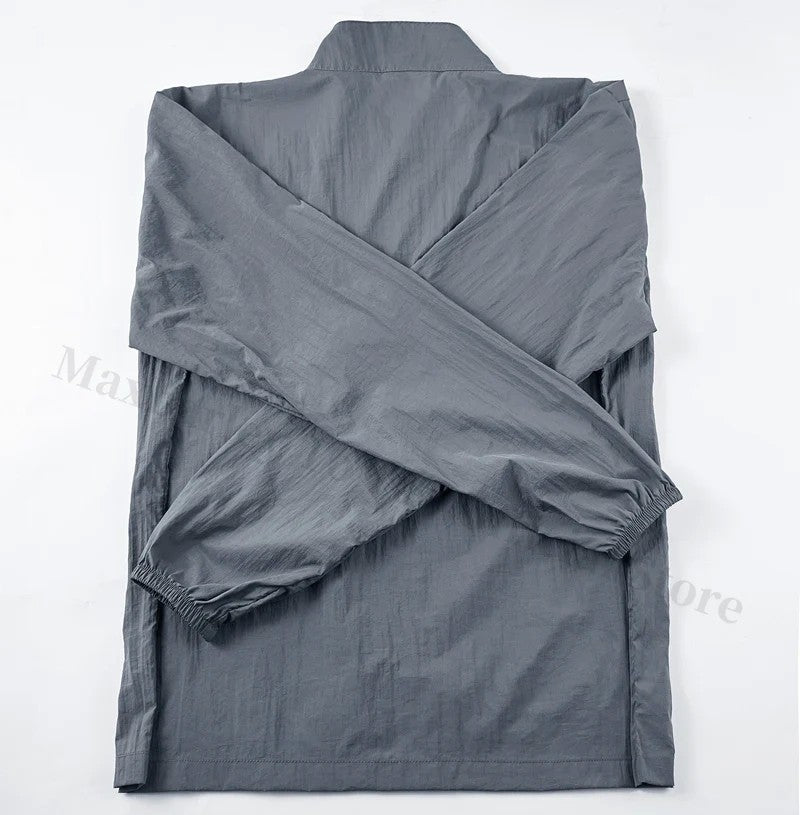 Men's Summer Skin Quick Dry Hiking Jacket Waterproof Sun UV Protection Coats Men Outdoor Sports Fishing Camping Running Jacket