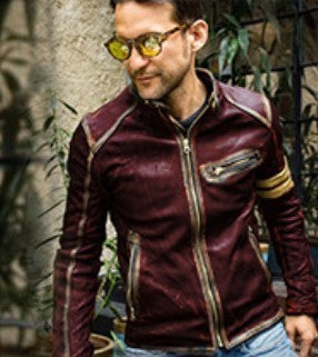 Cafe Racer Leather Jacket Classic New Slim Men's Biker Vintage Motorcycle Biker Jacket Aviator Motor Autumn Coats