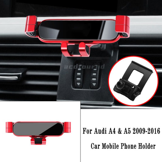 Car Phone Holder for Audi A4 B8 8KH B9 8WH A5 2009-2020 Gravity Navigation Bracket GPS Stand Air Outlet Clip Support Mount