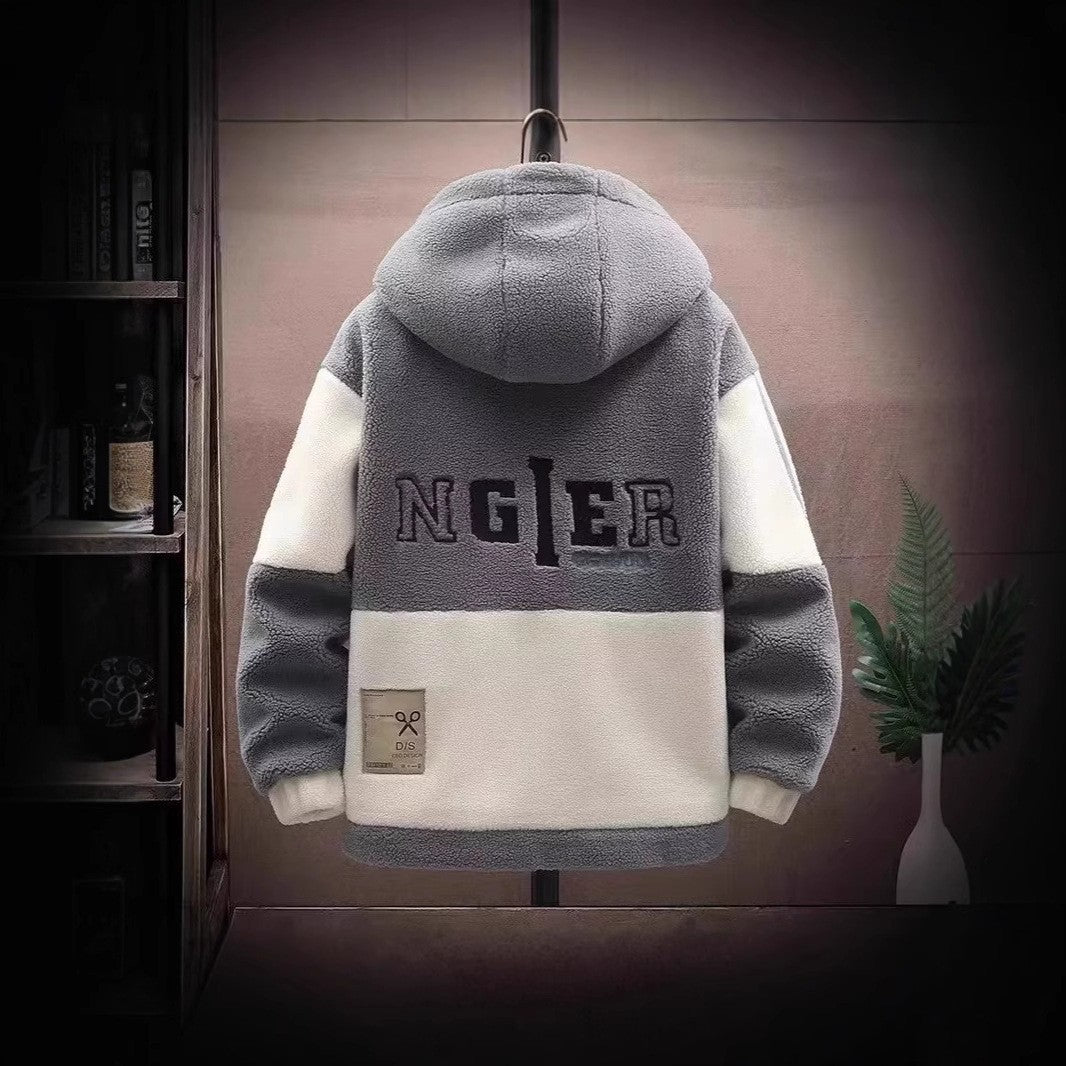 2025 Men's Lamb Wool Jacket Autumn Winter Loose Padded Thickened Jacket Plus Size 6XL 110kg Also Wearable Clothes Cardigan