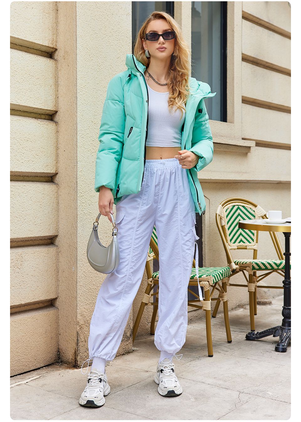 GASMAN 2023 Winter Down Jacket Women Short Classic zipper Design Pocket Stand Collar Hooded Slim Coat Women Parkas  83319