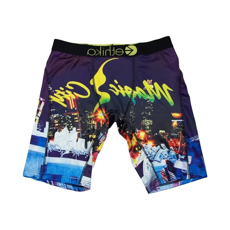 ETHIKA Men Underwear Breathable Sexy Men's Panties Lingerie Underpants Male Man Boxers Fashion Print Mens Boxer Briefs Trunks