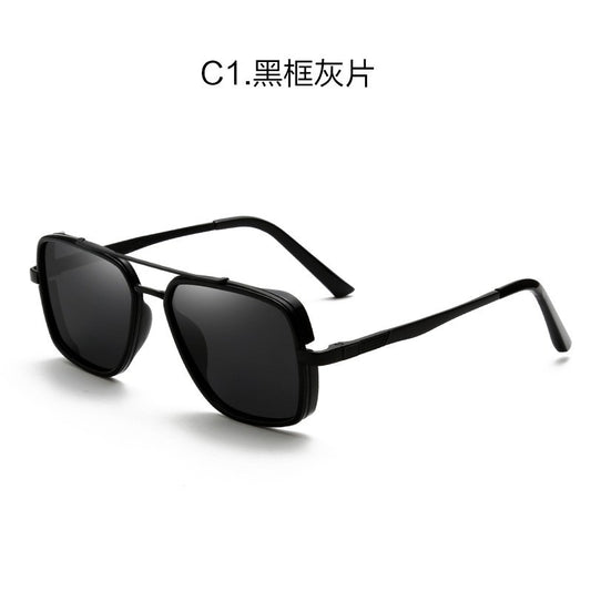 MIZHO Brand Tony Stark Iron Man Sunglasses For Men Driving Fashion COOL High Quality Driving Polarized Sun Glasses UV Protection