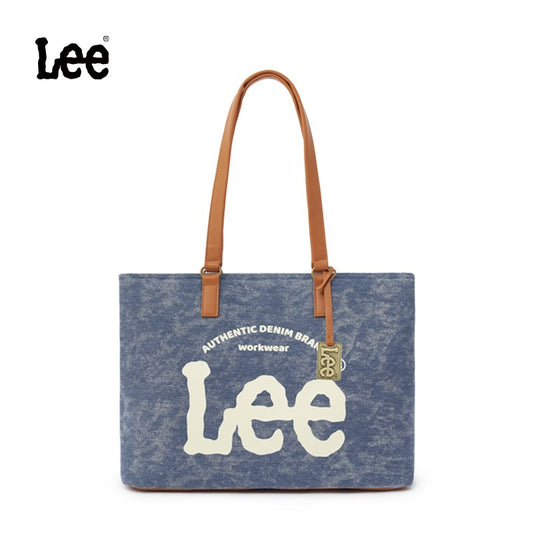 LEE Large Capacity Denim Leather Women's Tote Bags Designer Lady Canvas Daily Big Size Handbag Wear Resistant Shoulder Beach Bag
