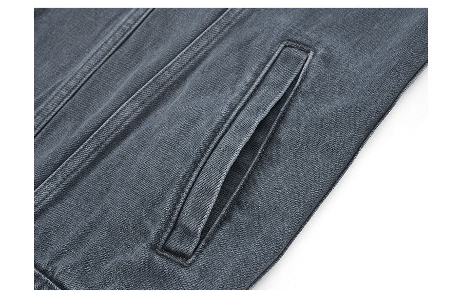 SIMWOOD 2025 Autumn New Oversize Denim Jackets Men 12oz Washed Classical Denim Coats