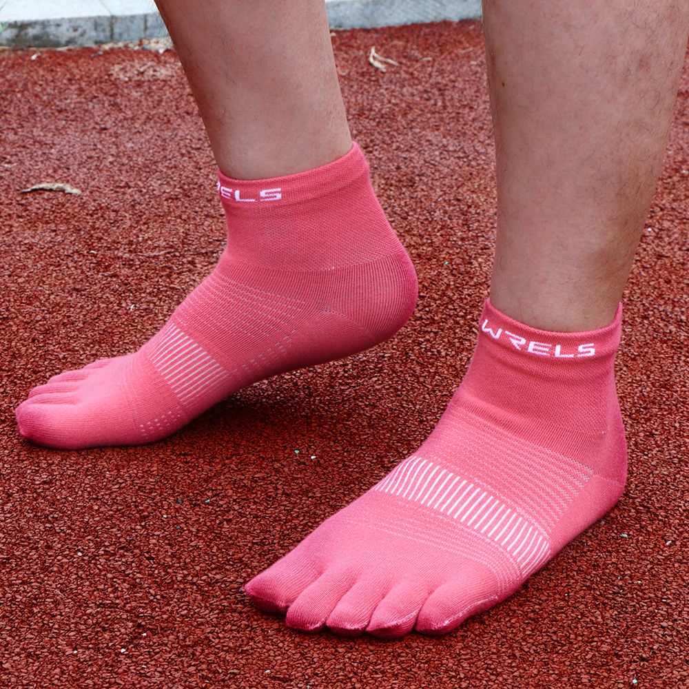 WRELS 1 Pair of New Quick-drying, Sweat-wicking, Breathable CoolMax Split-toe Sports Socks for Marathon Running Fitness Cycling