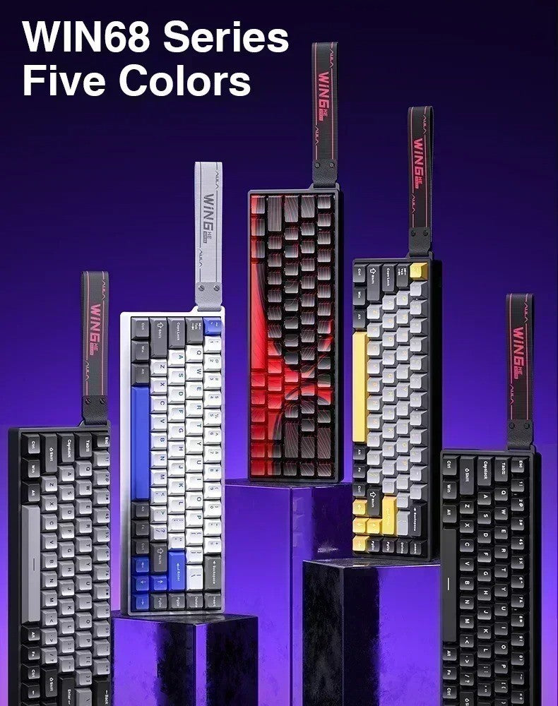 Teclado Gamer AULA WIN60/68HE Magnetic Switch 8000Hz Teclado Mecânico Customizável E-sport de Baixa Latência para FPS