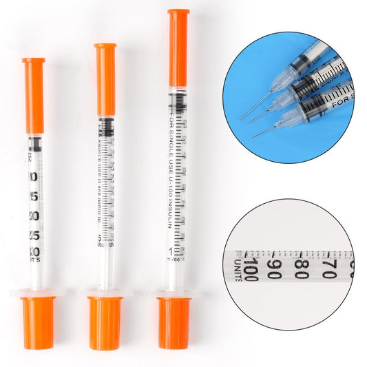 20/50/100 Peças Seringa Veterinária Descartável com Êmbolo 0,3/0,5/1ml para Animais de Fazenda com Agulhas Gato Cão Porco