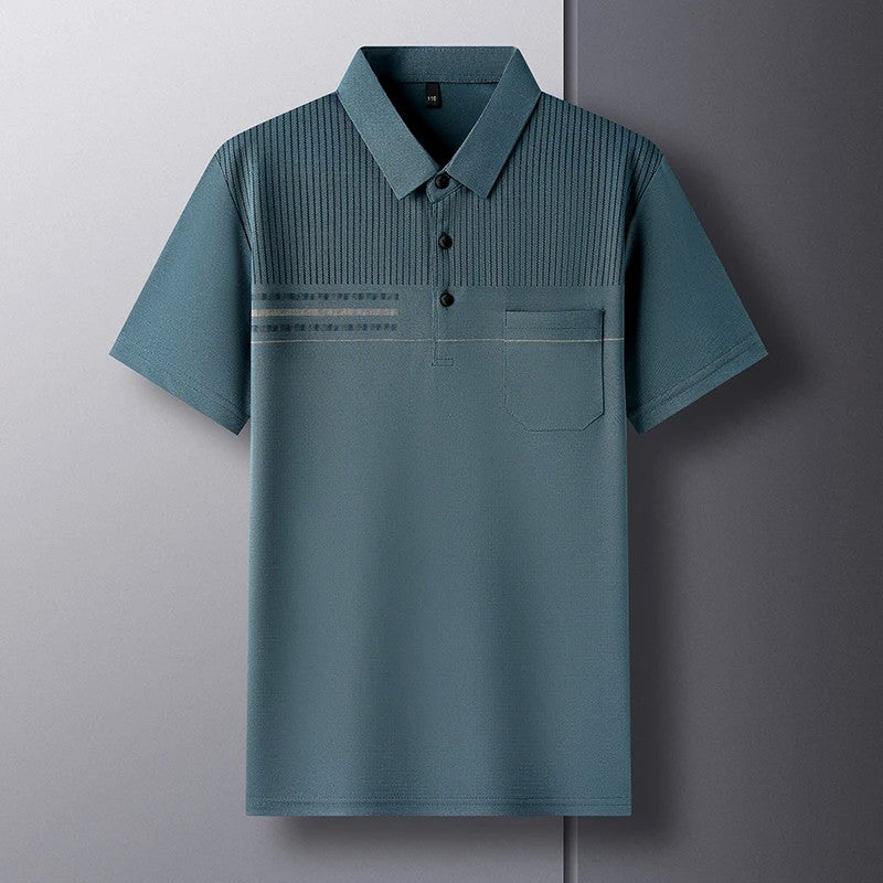 Men's Comfortable, Breathable, Fashion Versatile New Summer Cool True Pocket POLO Shirt Short Sleeve