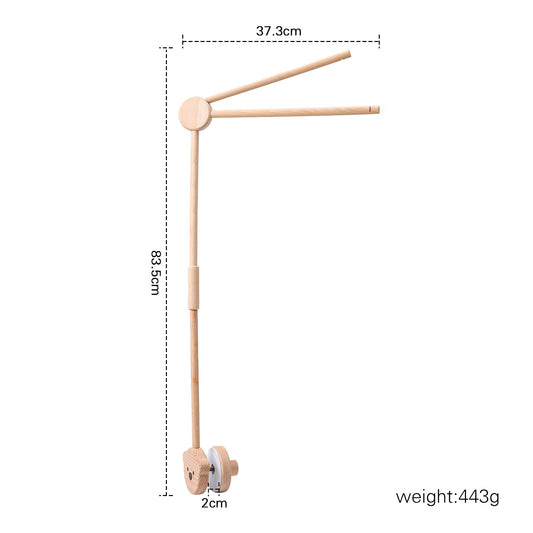 Baby Wooden Bedbell Bracket 0-12 Months Bed Bell Bracket Wooden Mobile Newborn Crochet Bed Bell Hanging Toys Newbaby Rattle Toys