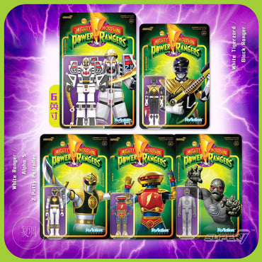 In-Stock Super7 Mighty Morphin Power Rangers Carded Series 1 - Dragonzord, Red Ranger & Rita Repulsa Model Gift Set