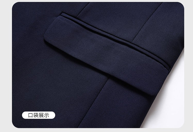 Blazer New Men's Fashion Business Solid Color British Style Professional Work Groom Wedding Dress Best Man Blazer Jacket