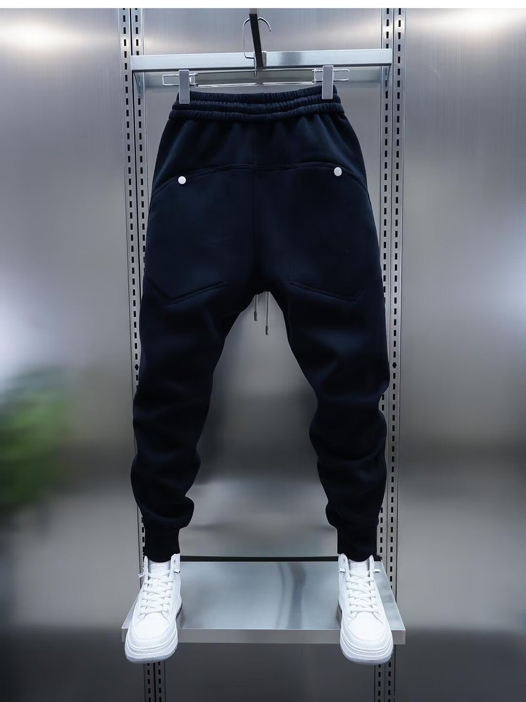 Solid Slim Fit Trousers Men's Casual Pants Loose Pockets Straight Cylinder Leggings Korean Fashion  Harajuku Sweatpants y2k pant