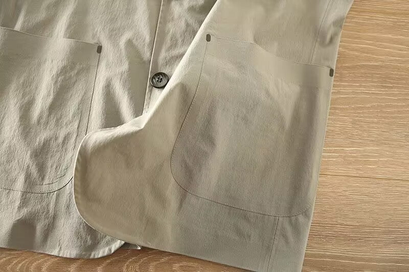 Summer lightweight slim fit ice silk mini suit men's mid sleeve thin style single west short sleeved casual suit jacket MH106