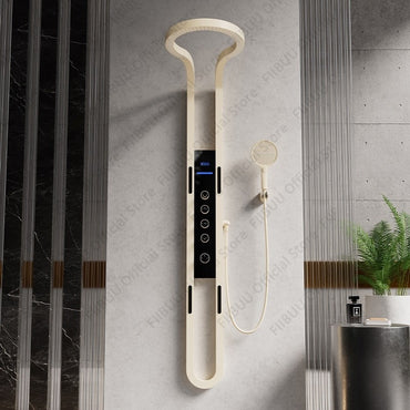Luxury Home Shower Set Digital Display Shower System Pressure Water Massage Shower Combo Handheld Sprayer Bathroom Accessories