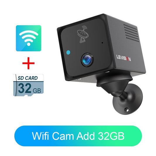 LS VISION Ubox CCTV Camera 4MP 4G Sim Card Or Wifi Home Surveillance Camera Intercom Radar Detection Mini Baby Security Cam 2K